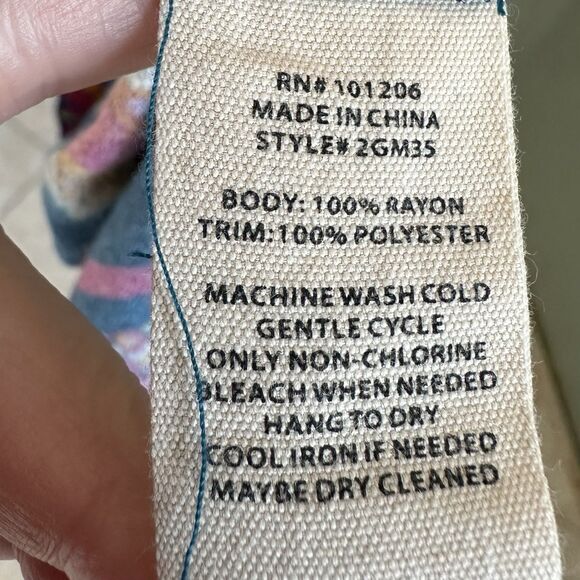 Soft Surroundings Maxi Dress XS Multicolor Floral Tiered Flowy Boho Pullover - Picture 5 of 6